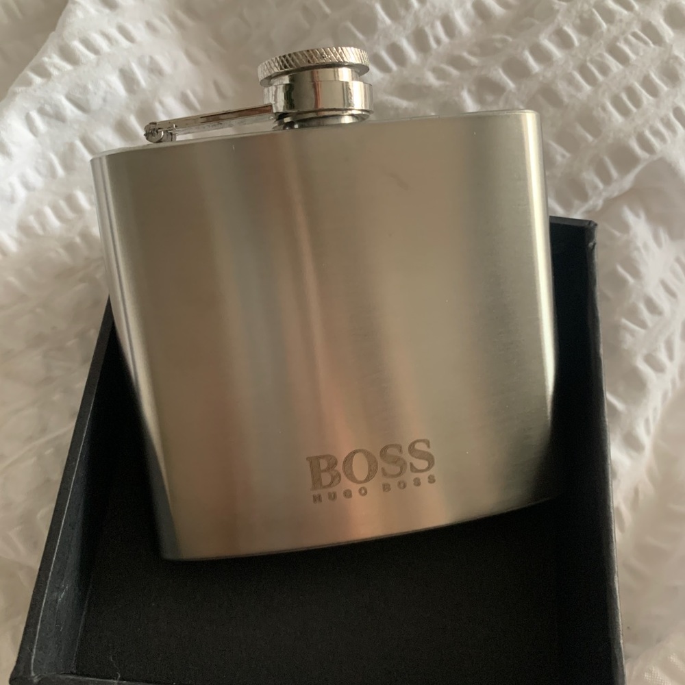 Hugo Boss curved flask